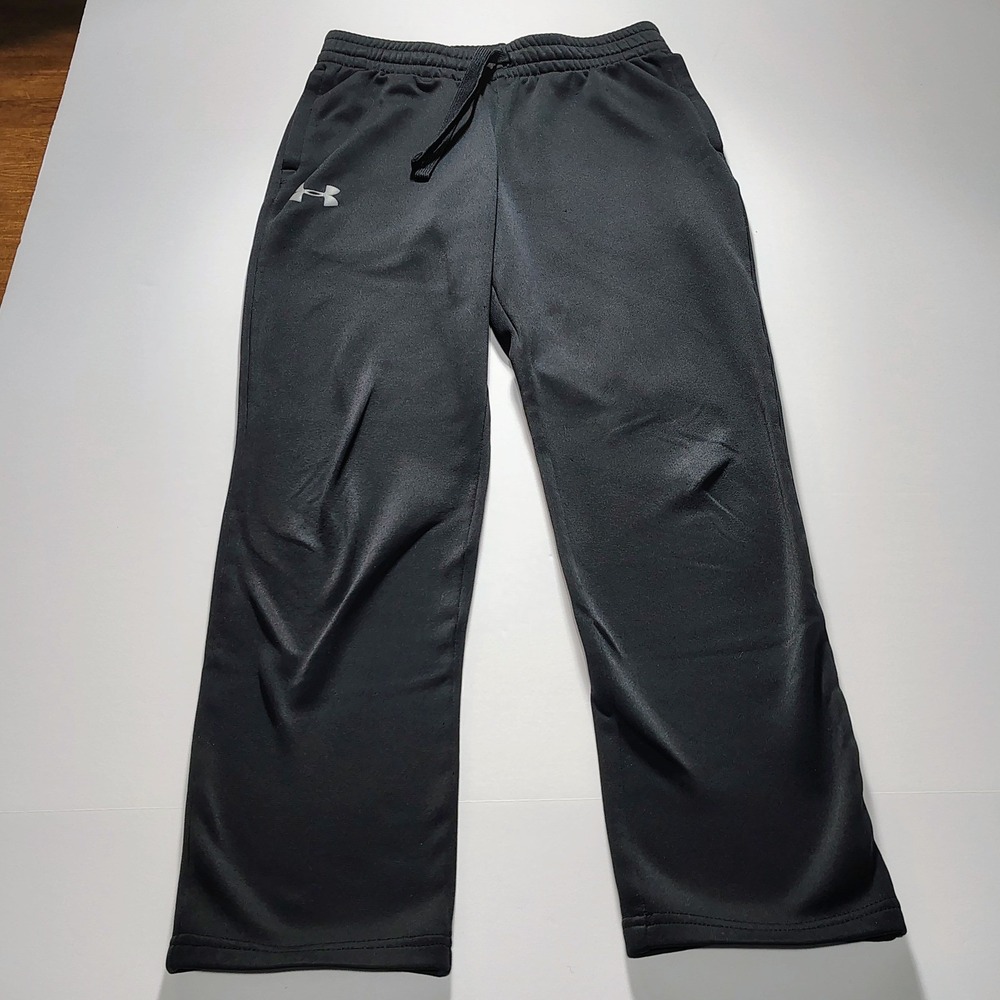 Under Armour Youth ColdGear Black Athletic Pants Drawstring Pockets YMD - Picture 2 of 7